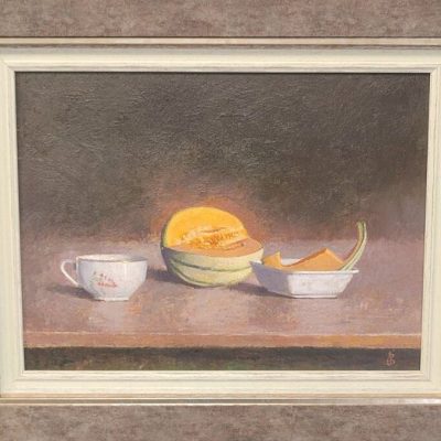 Format: 30×40 cm – Cena: 59.000 din – Ulje na platnu Slika Vase Dolovačkog „Dinja“, rađena tehnikom ulje na platnu, 2025. godine, format 30×40 cm, cena 59.000 dinara.