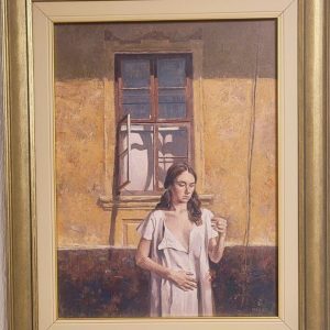 Format: 60×45 cm – Cena: 141.600 din – Ulje na platnu Slika Vase Dolovačkog „Igra“, rađena tehnikom ulje na platnu, 2023. godine, format 60×45 cm, cena 141.600 dinara.