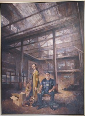 Format: 100×120 cm – Cena: 649.000 din – Ulje na platnu Slika Vase Dolovačkog „Novi dan“, rađena tehnikom ulje na platnu, 2019. godine, format 100×120 cm, cena 649.000 dinara.