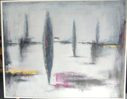 Pejzaž – Ulje na platnu, 100×80 cm – Cena: 65.000 din Apstraktna slika Pejzaž, autor Miodrag Žigić, ulje na platnu, dimenzije 100×80 cm, cena 65.000 dinara.