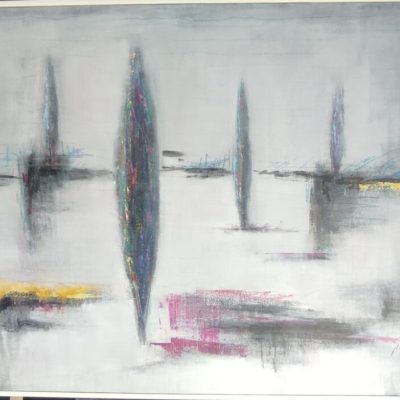 Pejzaž – Ulje na platnu, 100×80 cm – Cena: 65.000 din Apstraktna slika Pejzaž, autor Miodrag Žigić, ulje na platnu, dimenzije 100×80 cm, cena 65.000 dinara.