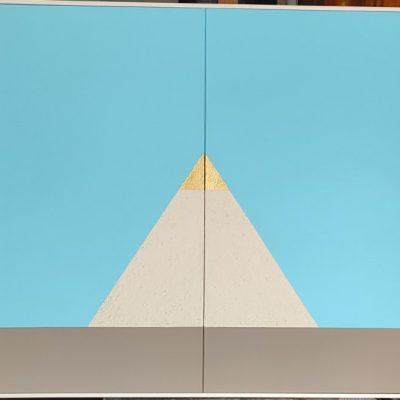 Piramida – Ulje na platnu, 140×100 cm – Cena: 120.000 din Apstraktna slika Piramida, autor Miodrag Žigić, ulje na platnu, dimenzije 140×100 cm, cena 120.000 dinara.