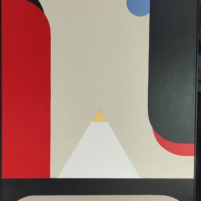 Piramida 1 – Ulje na platnu, 70×100 cm – Cena: 50.000 din Apstraktna slika Piramida 1, autor Miodrag Žigić, ulje na platnu, dimenzije 70×100 cm, cena 50.000 dinara.