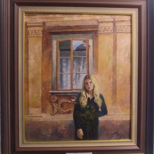 Format: 65×55 cm sa ramom – Cena: 188.800 din – Ulje na platnu Umetnička slika Vase Dolovačkog „Život od pamćenja“, ulje na platnu, 2024, format 65×55 cm sa ramom, cena 188.800 dinara.