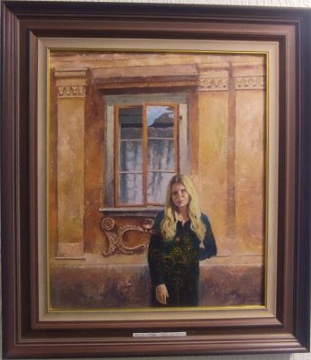 Format: 65×55 cm sa ramom – Cena: 188.800 din – Ulje na platnu Umetnička slika Vase Dolovačkog „Život od pamćenja“, ulje na platnu, 2024, format 65×55 cm sa ramom, cena 188.800 dinara.